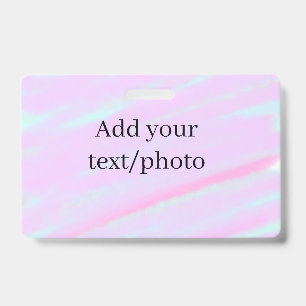 Badge Rose pastel vert ajouter photo texte aquarelle rét