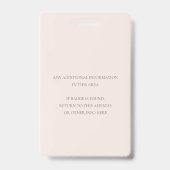 BADGE ROSE ROSE ROSE ROSE FLORALE VIP N'IMPORTE QUEL THÈ (Arrière)