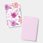 Badge Rose violette (Avant & arrière)