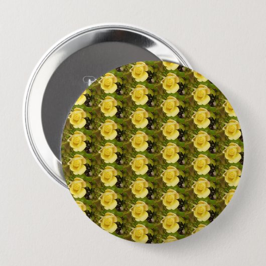 Badge Rosebuds Jaune (Devant & derrière)
