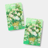 Badge Roses blanches de Van Gogh (Avant & arrière)