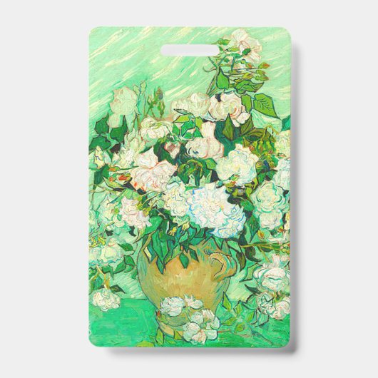 Badge Roses blanches de Van Gogh (Avant)