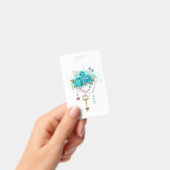 Badge Roses Turquoise avec Clés (Manuel / portable)