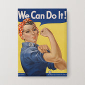 Badge Rosie le Riveter : Une femme forte pour l'autonomi (Recto)