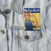 Badge Rosie le Riveter : Une femme forte pour l'autonomi (Insitu)