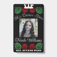 Rouge Blanc Vert Mes Quinze Ans 15 Quinceañera VIP