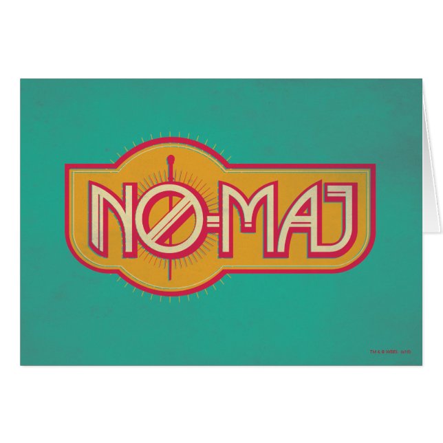 Badge rouge et jaune NO-MAJ™ (Devant horizontal)