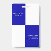 Badge Royal bleu blanc profil photo entreprise (Back)