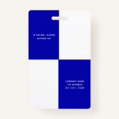 Badge Royal bleu blanc profil photo entreprise (Dos)