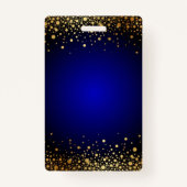Badge Royal Blue and Gold Mariage Guest Pass (Dos)
