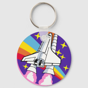 badge roze regenboograket sleutelhanger
