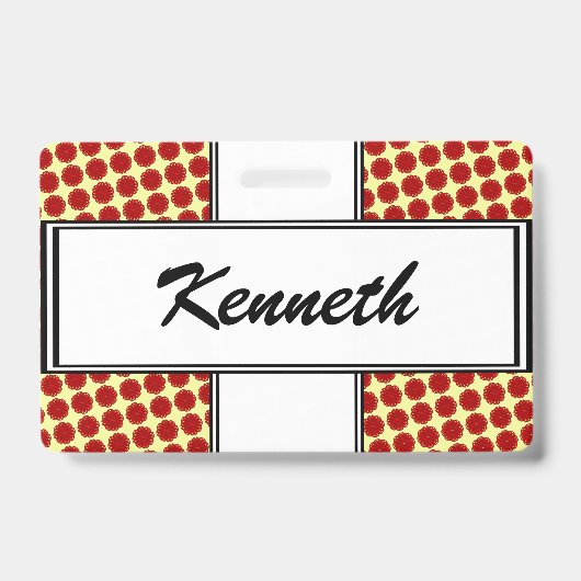 Badge Ruban de fleur de Bourgogne par Kenneth Yoncich (Avant)