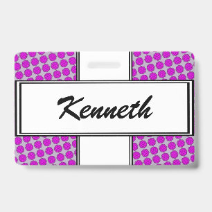 Badge Ruban de fleur violet par Kenneth Yoncich