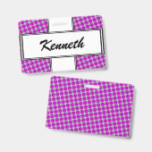 Badge Ruban de fleur violet par Kenneth Yoncich (Avant & arrière)