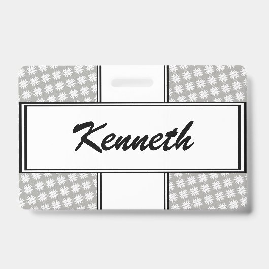 Badge Ruban de trèfle blanc par Kenneth Yoncich (Avant)