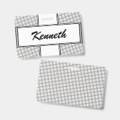 Badge Ruban de trèfle blanc par Kenneth Yoncich (Avant & arrière)