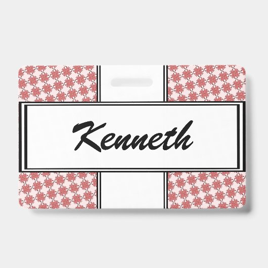 Badge Ruban de trèfle rose par Kenneth Yoncich (Avant)