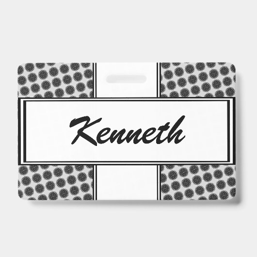 Badge Ruban Fleur Noire par Kenneth Yoncich (Avant)