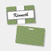 Badge Ruban Trèfle Jaune par Kenneth Yoncich (Avant & arrière)