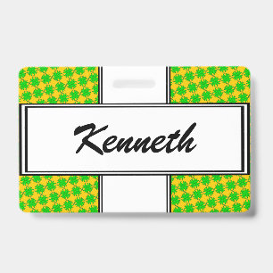 Badge Ruban Trèfle Vert Citron par Kenneth Yoncich