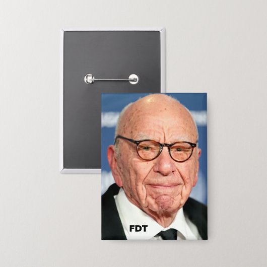 Badge Rupert Murdoch Button (Recto/Verso)