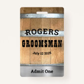 Badge Russe Personnalisé Bachelor Party (Dos)