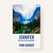 Badge Rustic Country Mountains Nature Scène Photographie (Dos)