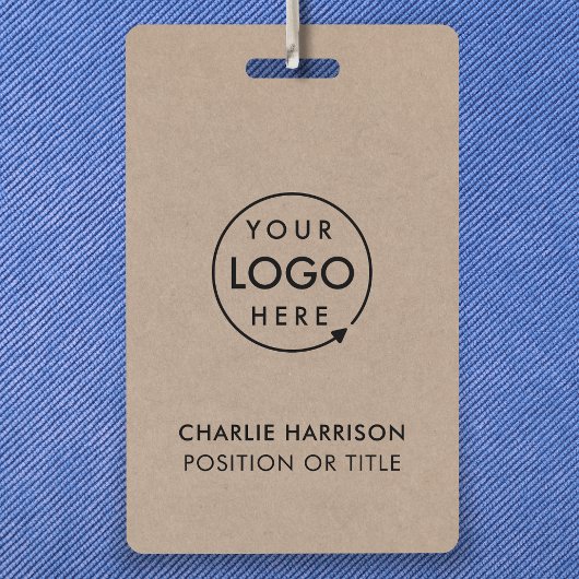 Badge Rustic Kraft | ID Moderne Logo d'entreprise