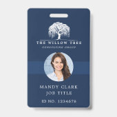 Badge Rustic Modern Navy & White Willow Tree Logo Photo (Avant)