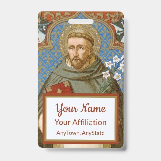 Badge Saint Dominique de Guzman (BK 011) (Avant)