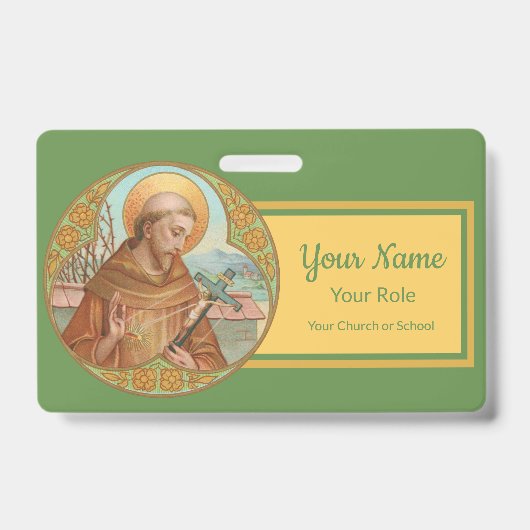 Badge Saint François d'Assise (BK 002) (Avant)