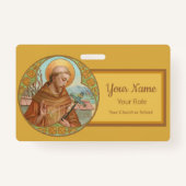 Badge Saint François d'Assise (BK 002) (Dos)