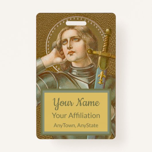 Badge Saint Jean d'Arc (JM 28) (Style 1) (Devant)