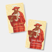 Badge Saint Jérôme comme cardinal avec livre (P 004) (Recto et verso)