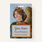 Badge Saint Michel l'Archange (détail ; M 017) (Dos)