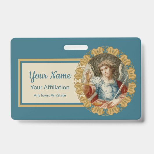 Badge Saint Michel l'Archange (M 010) (Face)