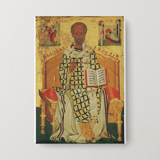 Badge Saint Nicolas de Myra Icon orthodoxe (Recto)