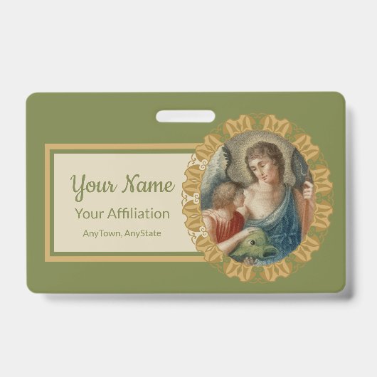 Badge Saint Raphaël l'Archange (M 012) (Avant)