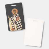 Badge Saint Timothée le premier évêque chrétien d'Éphèse (Avant & arrière)