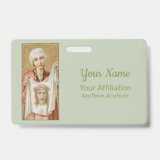 Badge Sainte Véronique de Jérusalem (JM 60 ; Style 1) (Avant)