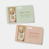 Badge Sainte Véronique de Jérusalem (JM 60 ; Style 1) (Avant & arrière)