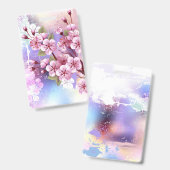 Badge Sakura rose sur la peinture Arrière - plan (Avant & arrière)