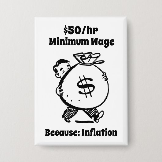 Badge Salaire minimum de 50$/h (Recto)