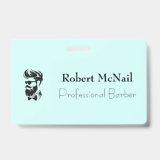 Badge Salon de coiffure et de coiffure employé (Avant)