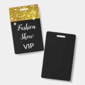 Badge Salon de mode VIP (Avant & arrière)