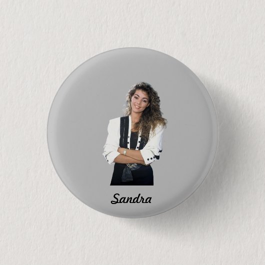Badge Sandra rond 2,50 cm (Devant)