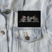 Badge Santa Animals Xmas Silly Racoon Opossum Squirrel (Insitu)