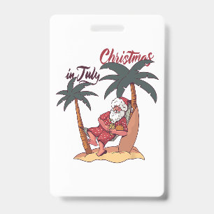Badge Santa Claus de Noël en Juillet Lunettes de soleil