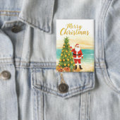 Badge Santa Claus with Pineapple Christmas tree (Insitu)
