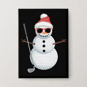 Badge Santa Snowman Golf Ball Christmas Golfer Gift  (Recto)